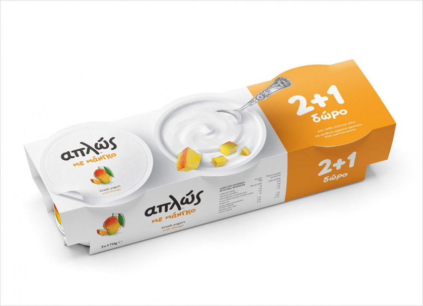 Aplos希臘水果酸奶食品包裝設計