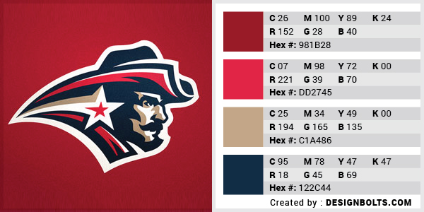 最佳4色組合標志設計-紅色和米色組合