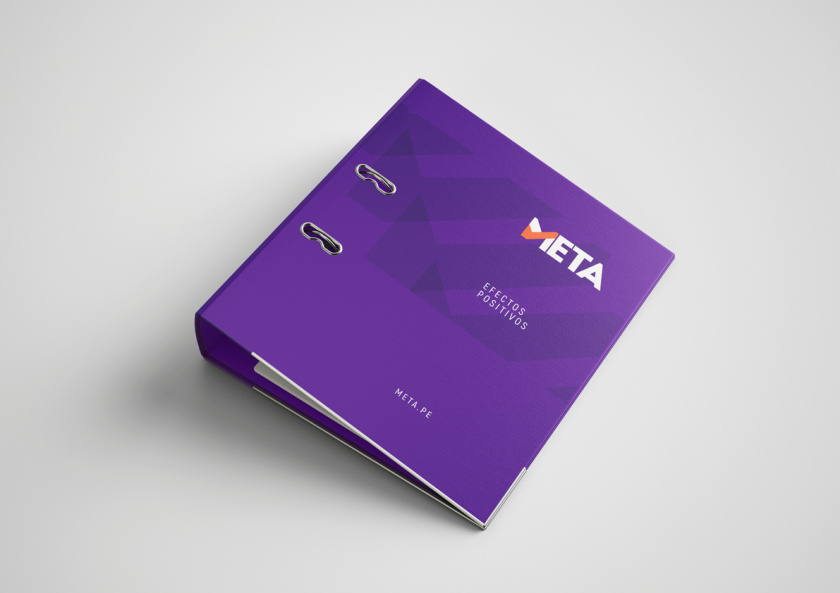 Meta品牌vi設計，充滿激情的橙色與紫色配色