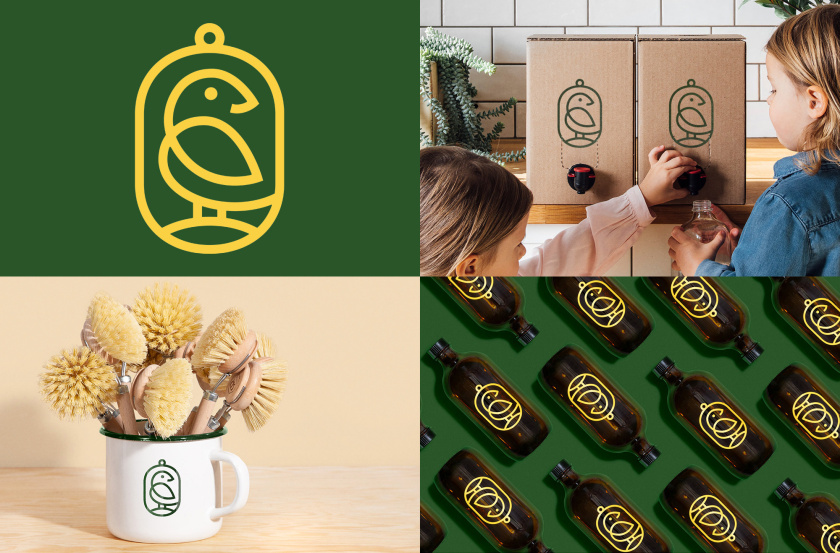 金絲雀個人清潔美容化妝品產品品牌形象設計logo設計