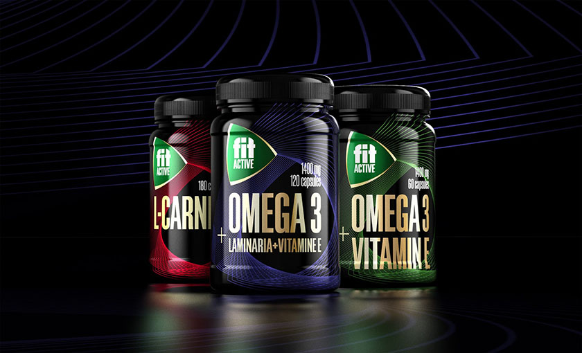 FIT ACTIV 休閑能量食品包裝，統一的結構和品牌識別設計