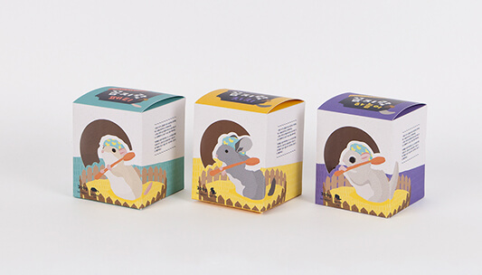 Kkomjirak 嚙齒動物寵物食品包裝設計，可愛韓國風插畫設計