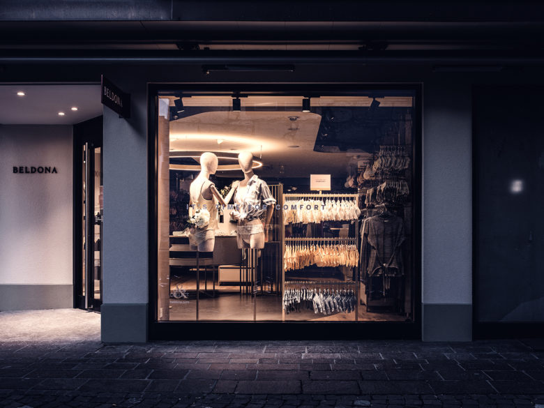 Beldona女士內衣品牌連鎖店鋪si空間設計，一個自然溫暖的環境