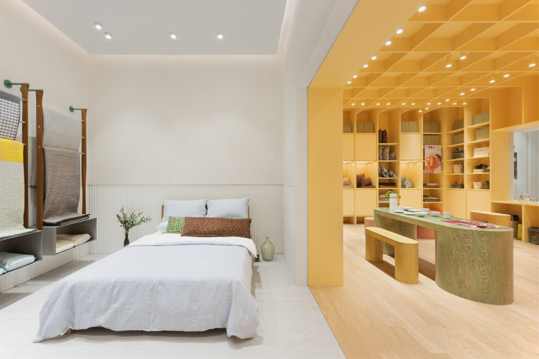 NBYHOME紡織品和日常用品商店商業空間設計，愜意開放的空間設計