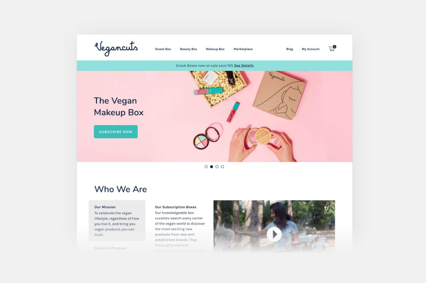 Vegancuts素食品牌形象全案設計“線條風格”-網站設計