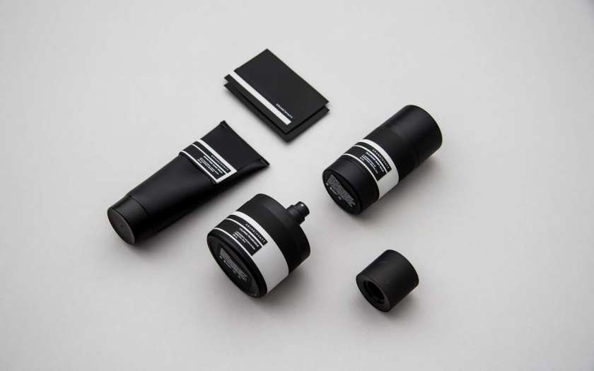 君悅檀香護膚品包裝設計“黑色經典”風格