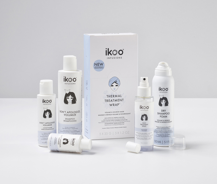 ikoo 頭發護理護發產品包裝設計,一個女性頭部的插畫成為包裝的亮點 ikoo 頭發護理護發產品包裝設計,一個女性頭部的插畫成為包裝的亮點