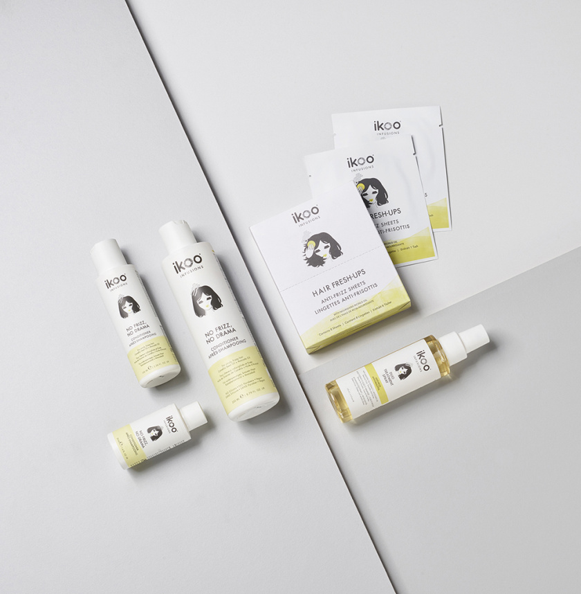 ikoo 頭發護理護發產品包裝設計,一個女性頭部的插畫成為包裝的亮點 ikoo 頭發護理護發產品包裝設計,一個女性頭部的插畫成為包裝的亮點