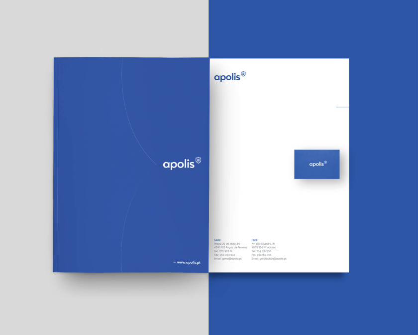 Apolis保險公司盾牌logo設計與企業品牌vii視覺識別設計-上海vi設計公司