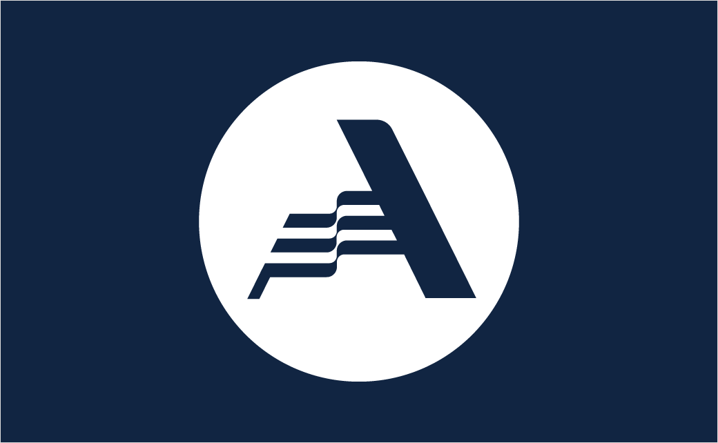 AmeriCorps 美國國家社區服務公司品牌logo設計與vi設計，字母A+美國國旗