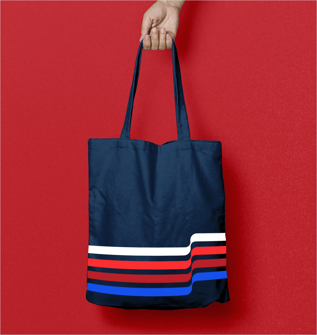 AmeriCorps 美國國家社區服務公司品牌logo設計與vi設計，字母A+美國國旗