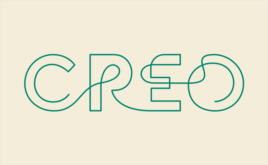 大麻成分健康品牌Creo線條logo設計、圖標設計與主形象畫面設計