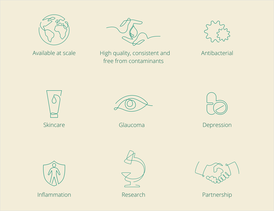 大麻成分健康品牌Creo線條logo設計、圖標設計與主形象畫面設計