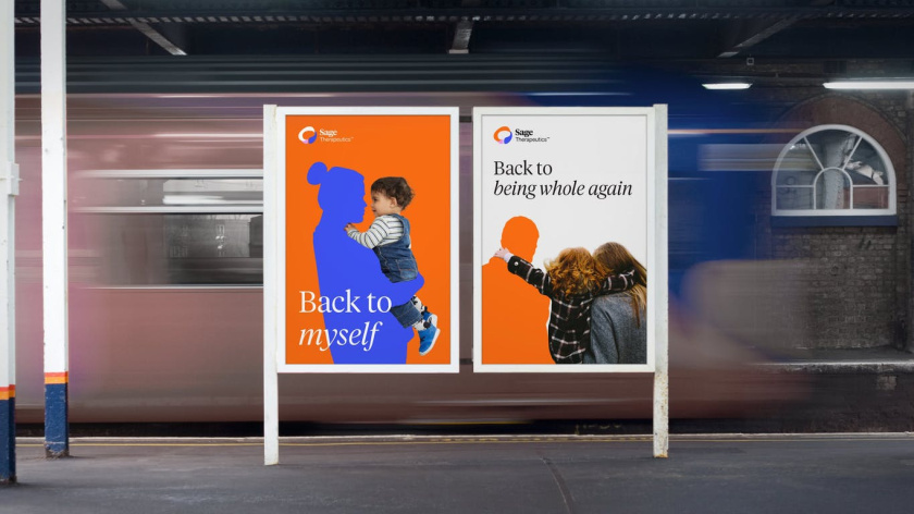 Sage 產后抑郁癥與腦部精神疾病醫藥品牌全案策劃設計，傳達積極樂觀形象