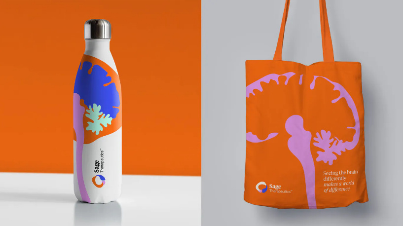 Sage 產后抑郁癥與腦部精神疾病醫藥品牌全案策劃設計，傳達積極樂觀形象