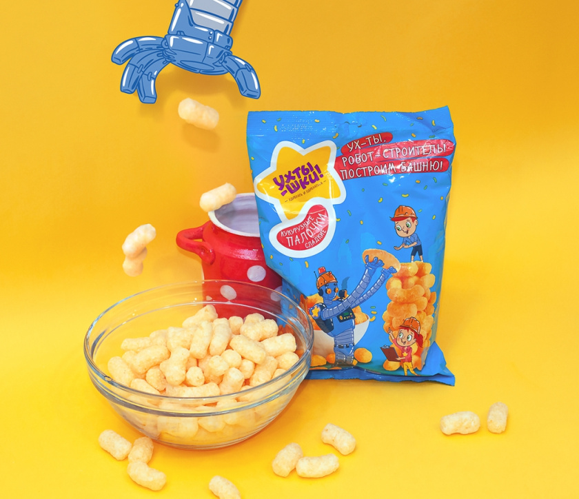 Ukhtyshek兒童休閑食品包裝設計，一起探索世界的男孩女孩插畫設計