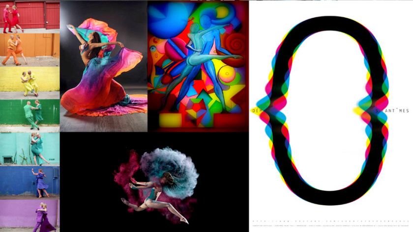 Arte e Magia兒童青少年舞蹈教育機構(gòu)品牌vi視覺形象設(shè)計，彎曲漸變色塊的疊加