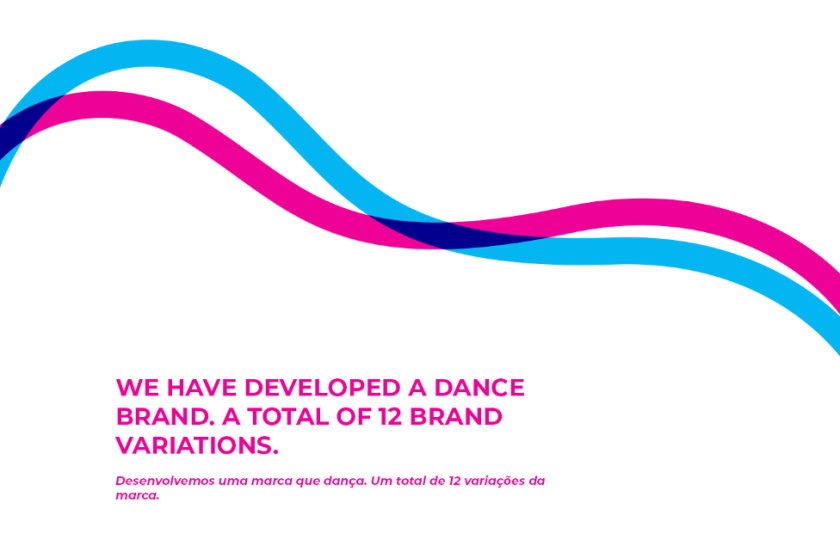 Arte e Magia兒童青少年舞蹈教育機構(gòu)品牌vi視覺形象設(shè)計，彎曲漸變色塊的疊加