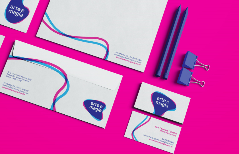 Arte e Magia兒童青少年舞蹈教育機(jī)構(gòu)品牌vi視覺(jué)形象設(shè)計(jì)，彎曲漸變色塊的疊加