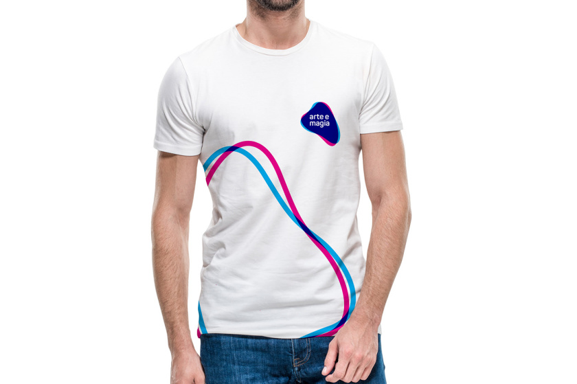 Arte e Magia兒童青少年舞蹈教育機構(gòu)品牌vi視覺形象設(shè)計，彎曲漸變色塊的疊加