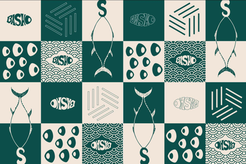 Basho日式壽司餐廳餐飲品牌vi形象全案策劃設(shè)計(jì)“浮世繪”藝術(shù)風(fēng)格