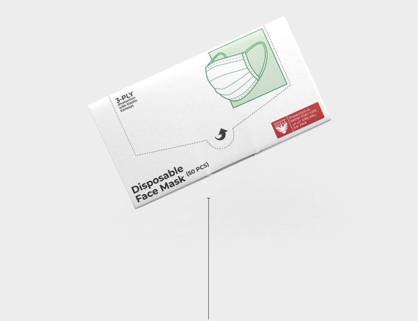 3-PLY KN95 口罩包裝設計