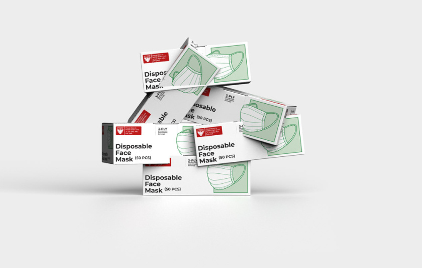 3-PLY KN95 口罩包裝設計