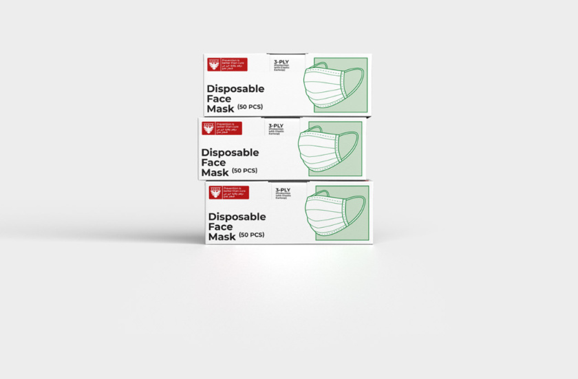 3-PLY KN95 口罩包裝設計