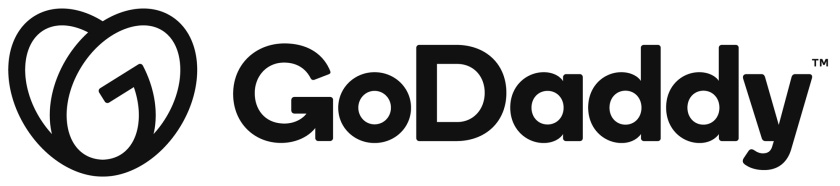 GoDaddy 域名注冊商和網站空間托管公司心形logo設計