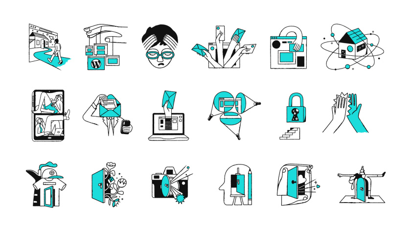 GoDaddy 域名注冊商和網站空間托管公司心形logo設計vi設計