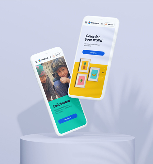 Nicequest 在線社區(qū)互聯(lián)網(wǎng)科技公司logo設(shè)計(jì)，螺旋田螺+熱點(diǎn)圖