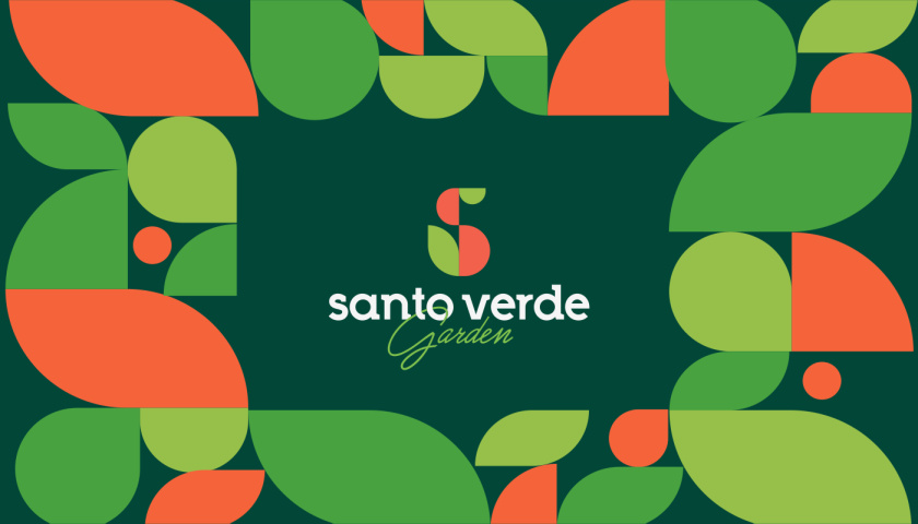 圣維德園藝鮮花綠植花園品牌形象vi視覺識別設(shè)計，多彩幾何圖形風(fēng)格