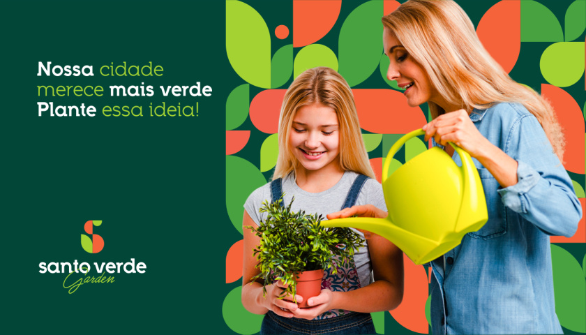 圣維德園藝鮮花綠植花園品牌形象vi視覺識別設(shè)計，多彩幾何圖形風(fēng)格