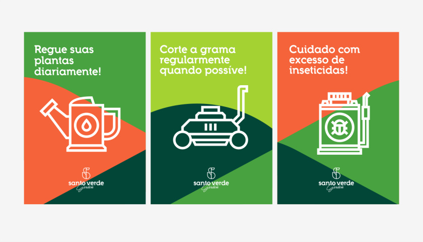 圣維德園藝鮮花綠植花園品牌形象vi視覺識別設(shè)計，多彩幾何圖形風(fēng)格