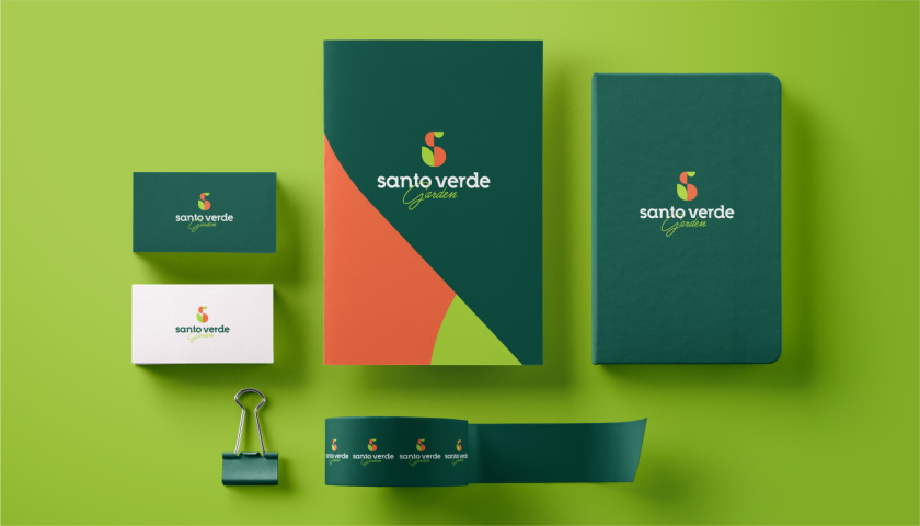 圣維德園藝鮮花綠植花園品牌形象vi視覺識別設(shè)計，多彩幾何圖形風(fēng)格