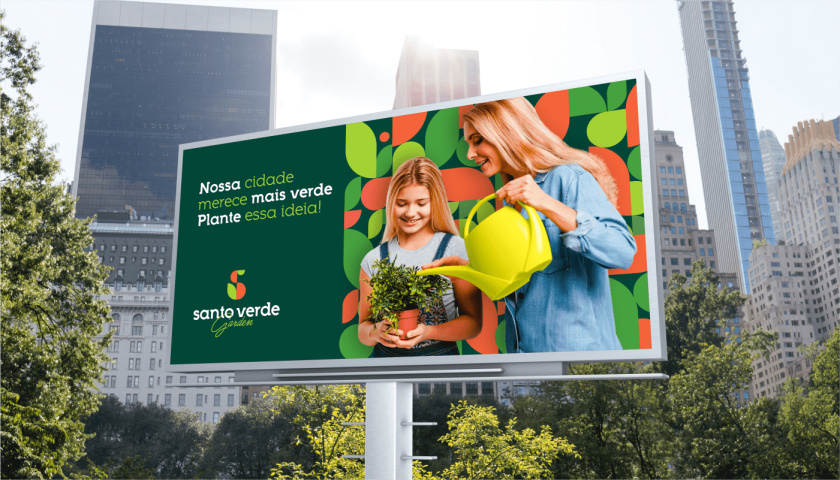 圣維德園藝鮮花綠植花園品牌形象vi視覺識別設(shè)計，多彩幾何圖形風(fēng)格