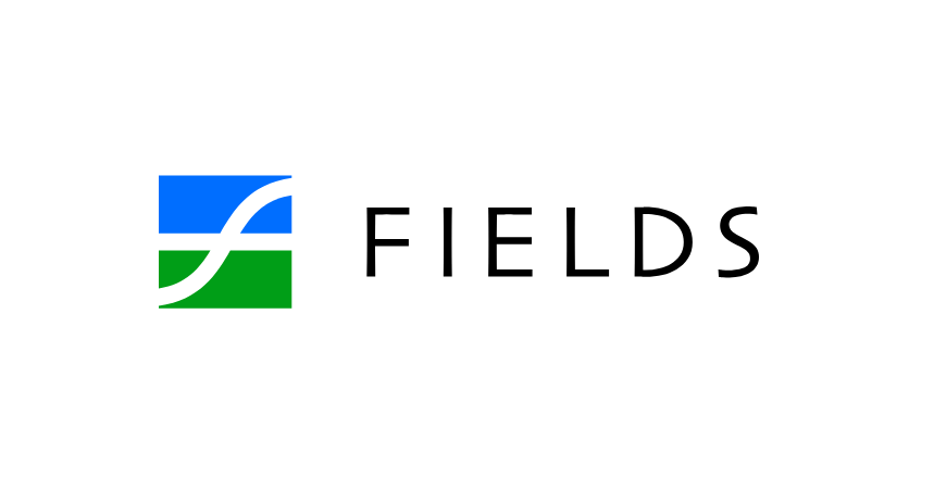 Fields菲爾茲莊園社區住宅地產logo設計，彎曲“F”表示河流和干道的交叉