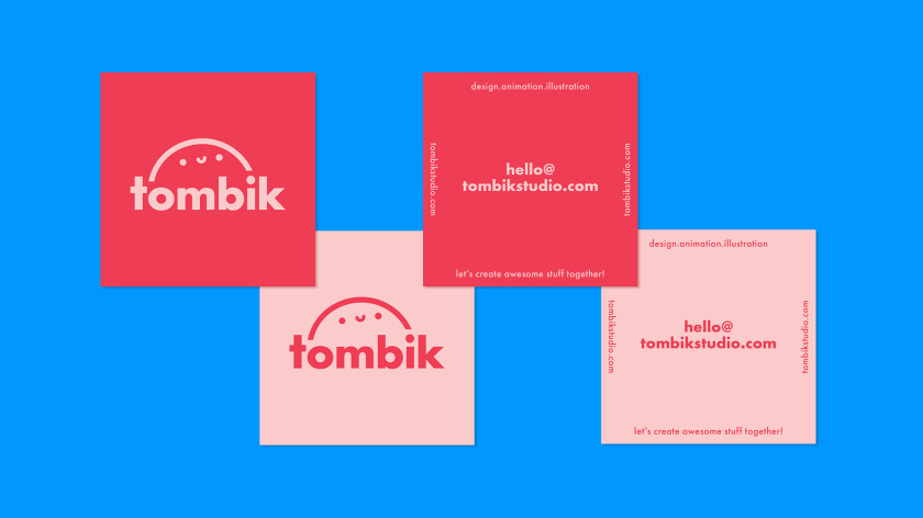 Tombik Studio創意工作室/自我品牌形象設計logo設計，卡通人偶面部形象