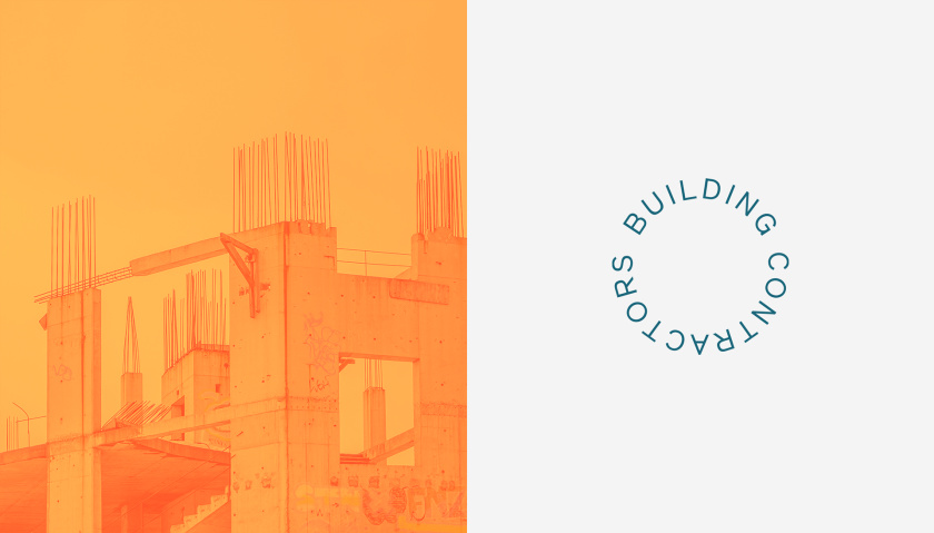 Zethla 建筑公司logo設(shè)計vi設(shè)計，正方形被斜切出字母Z+藍橙工業(yè)配色