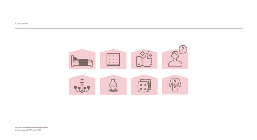 Eve House 家居用品品牌logo設(shè)計(jì)vi設(shè)計(jì)，追求設(shè)計(jì)感的女性粉色風(fēng)格