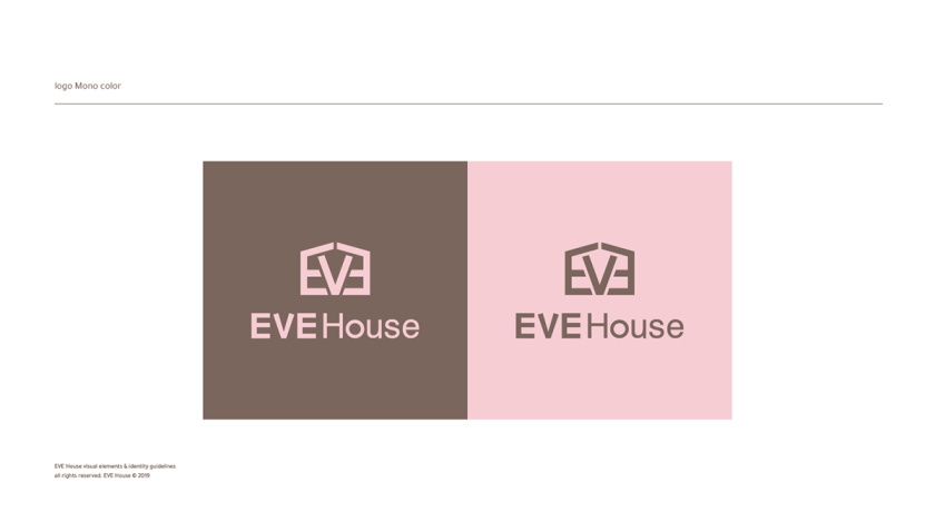 Eve House 家居用品品牌logo設(shè)計(jì)vi設(shè)計(jì)，追求設(shè)計(jì)感的女性粉色風(fēng)格