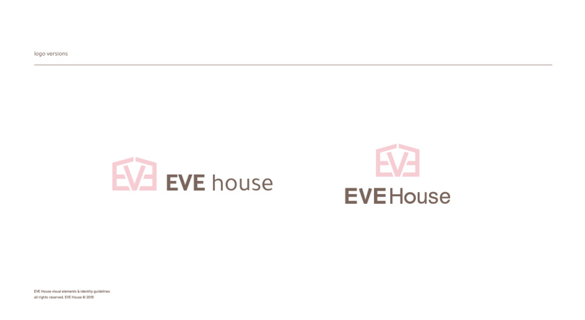 Eve House 家居用品品牌logo設(shè)計(jì)vi設(shè)計(jì)，追求設(shè)計(jì)感的女性粉色風(fēng)格