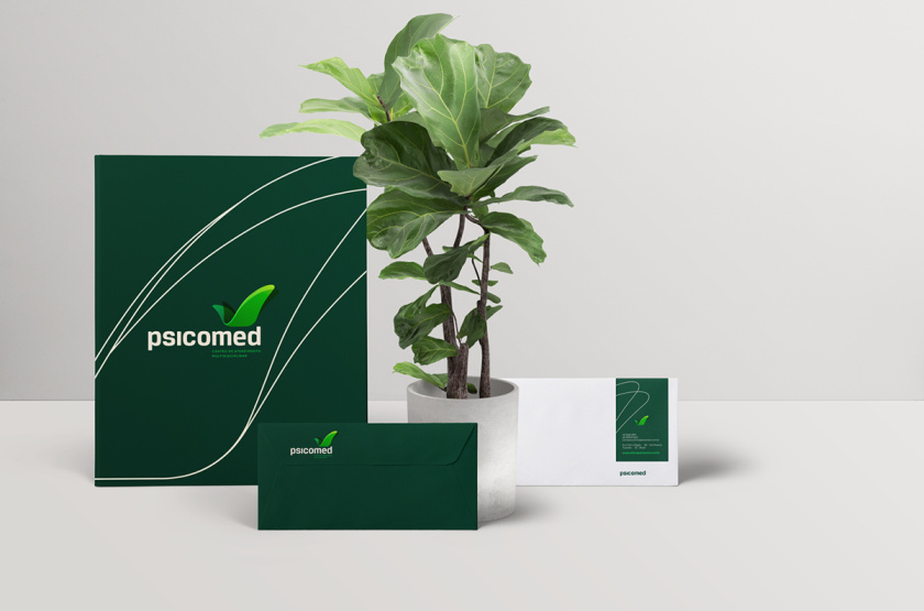 Psicomed 醫院品牌形象設計logo設計vi設計，高端與富有生命力