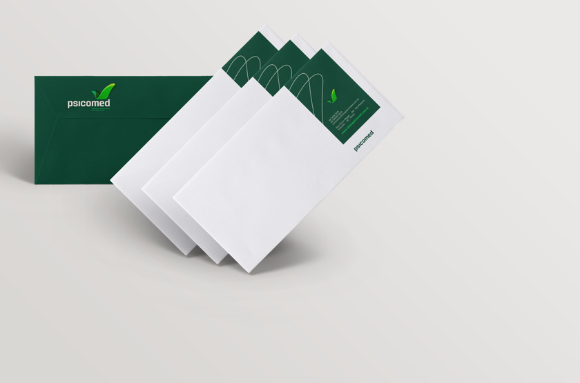 Psicomed 醫院品牌形象設計logo設計vi設計，高端與富有生命力