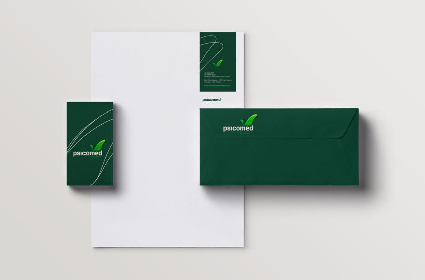 Psicomed 醫院品牌形象設計logo設計vi設計，高端與富有生命力