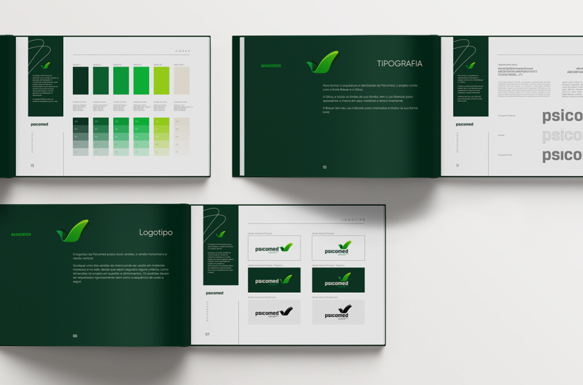 Psicomed 醫院品牌形象設計logo設計vi設計，高端與富有生命力