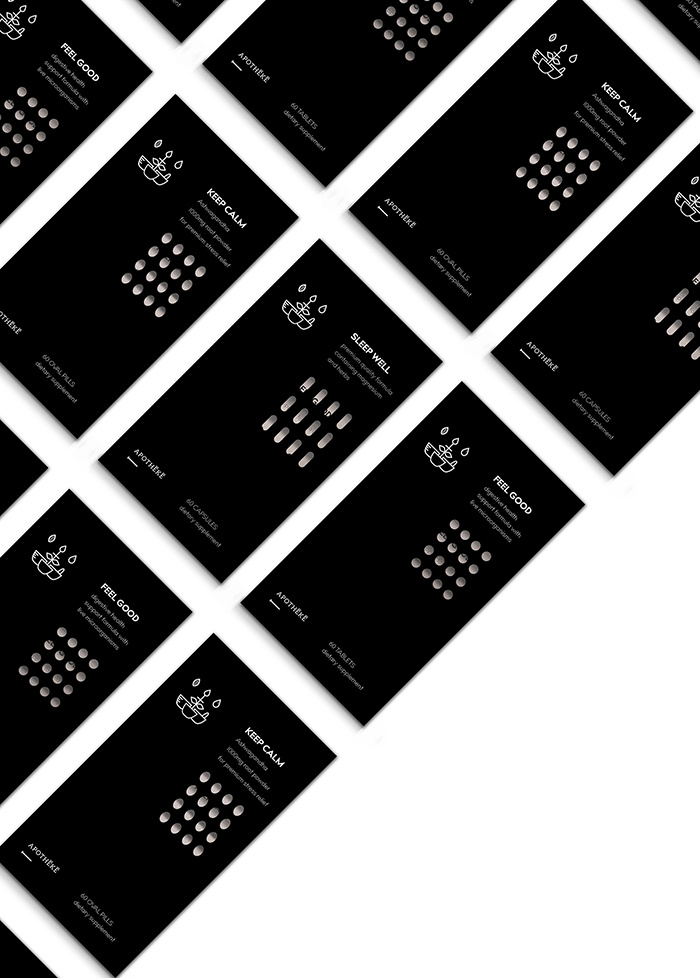 apotheca藥品包裝設計——藥品形狀排列元素