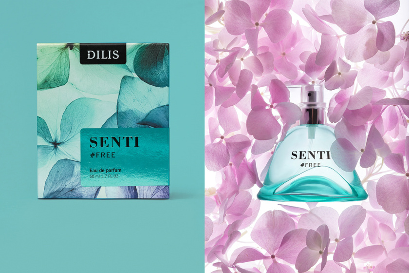 Dilis化妝品包裝設計——花朵花瓣的特寫鏡頭