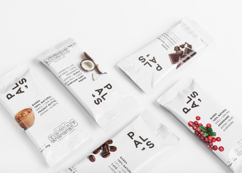 Pal‘s全天然零食能量棒休閑零食包裝設計，富有藝術性的產品組合照片