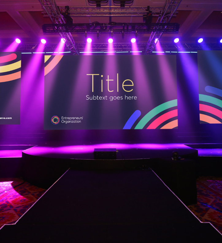 EO企業家組織協會機構logo設計與品牌視覺形象vi設計，動態風格多層圓形線條